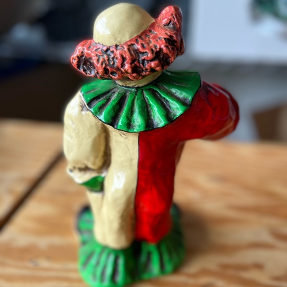 Vintage Mexican folk art ceramic clown figurine statue - Picture 5 of 12